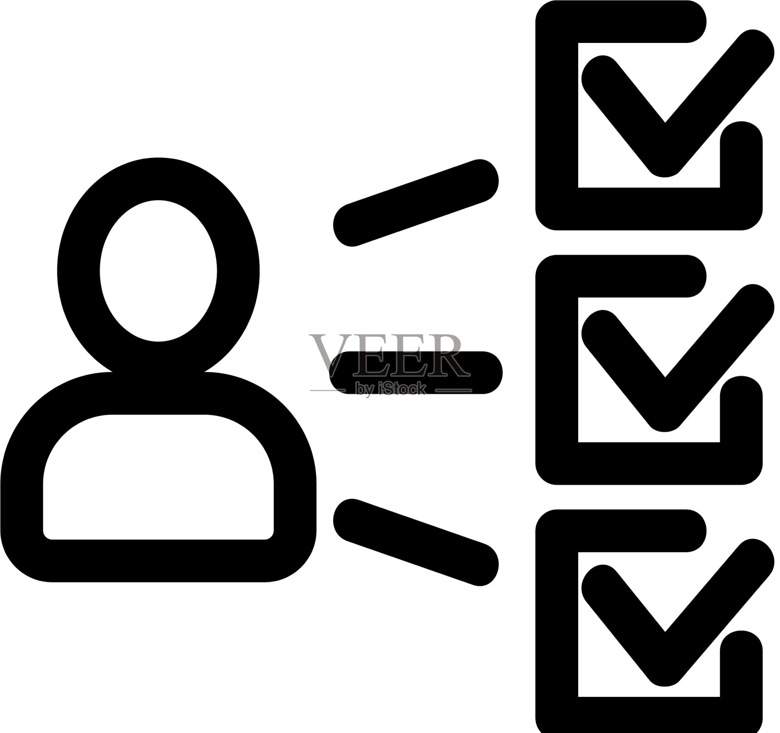 进行孤立图标的调查图标素材