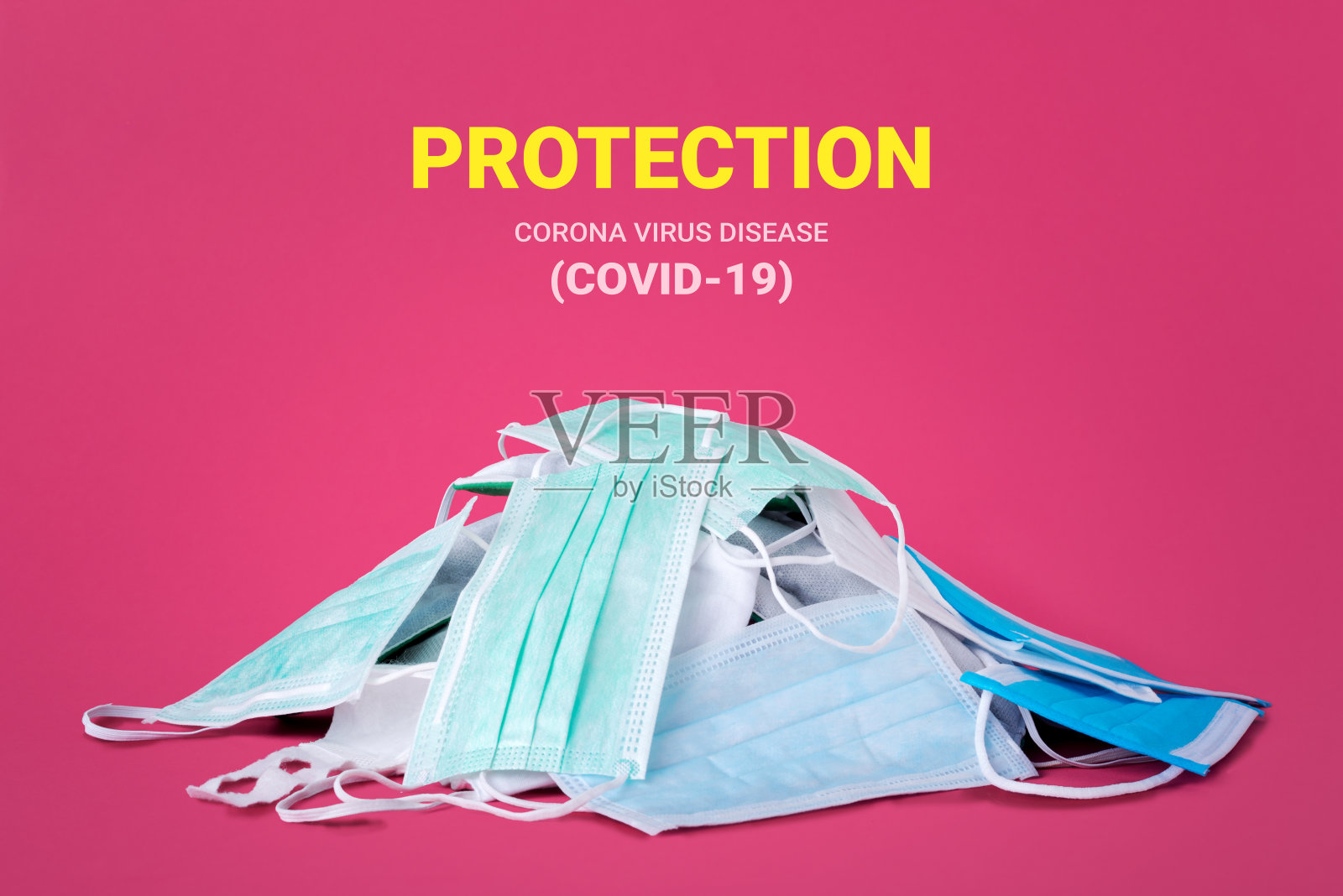 医用口罩，防传播、抗菌、抗冠状病毒病(COVID-19)照片摄影图片