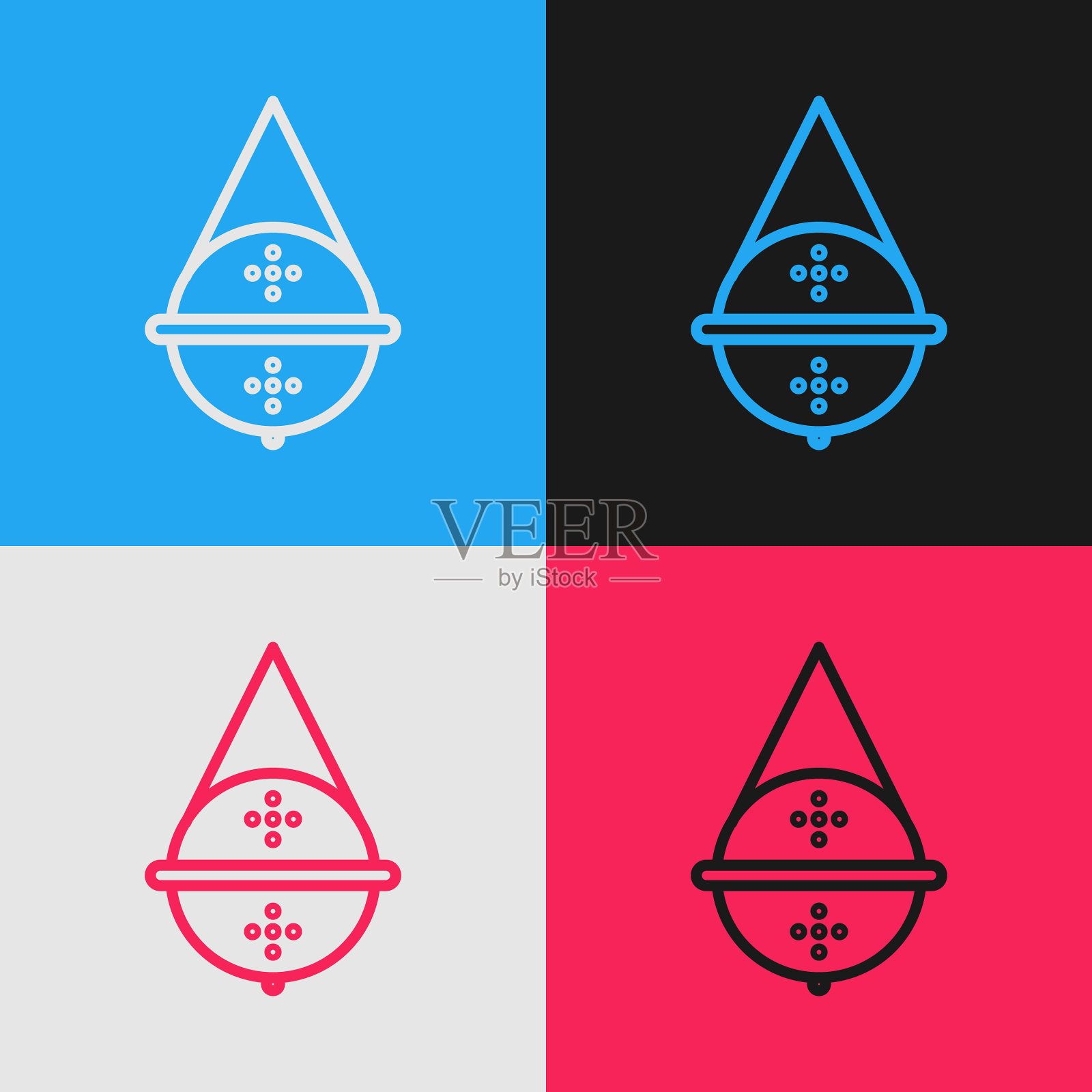 颜色线球茶过滤器图标隔离上图标素材