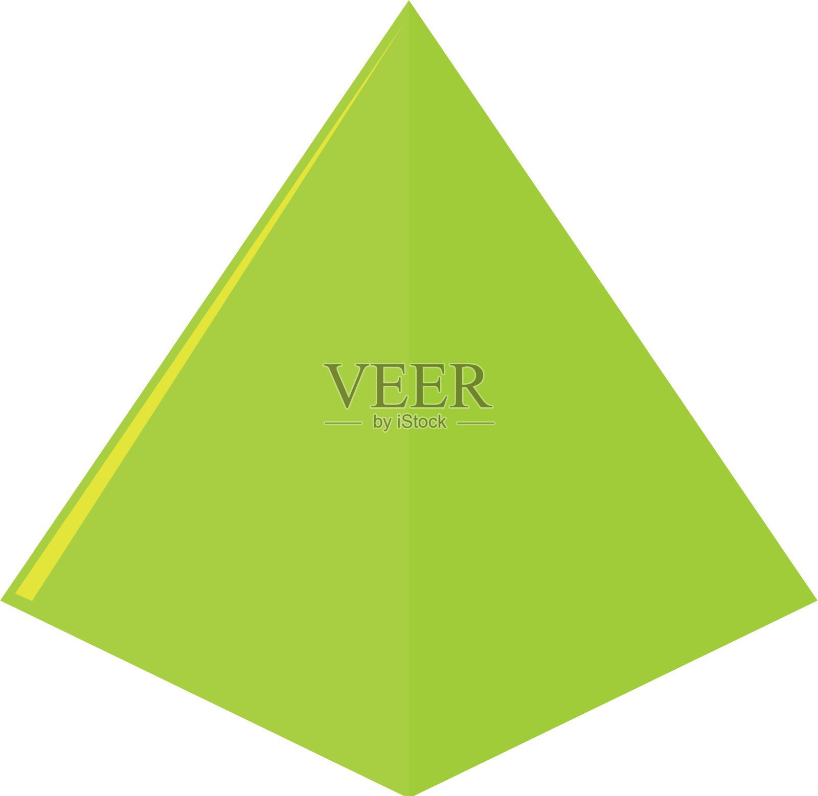 几何形状三角形在绿色设计元素图片