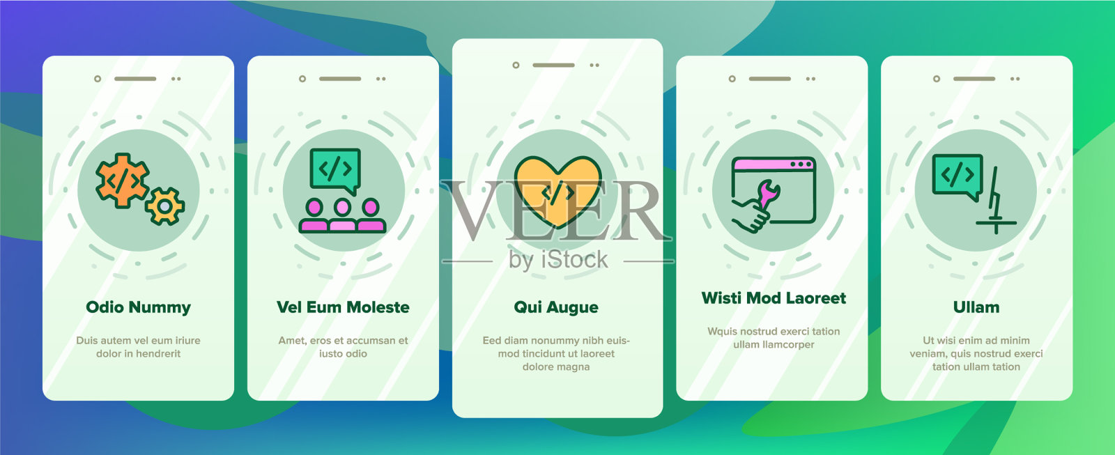 开发人员的图标设置图标素材