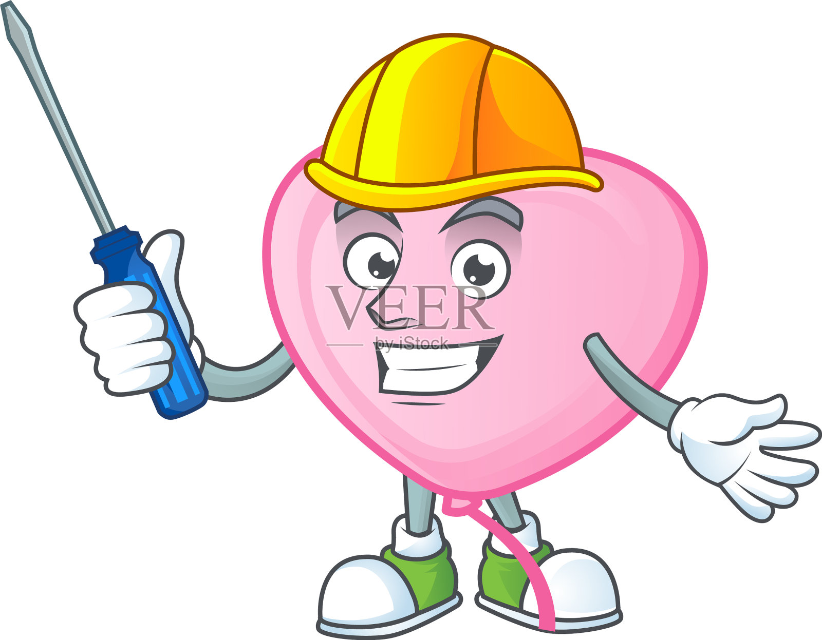 可爱又酷的汽车粉色爱气球设计元素图片