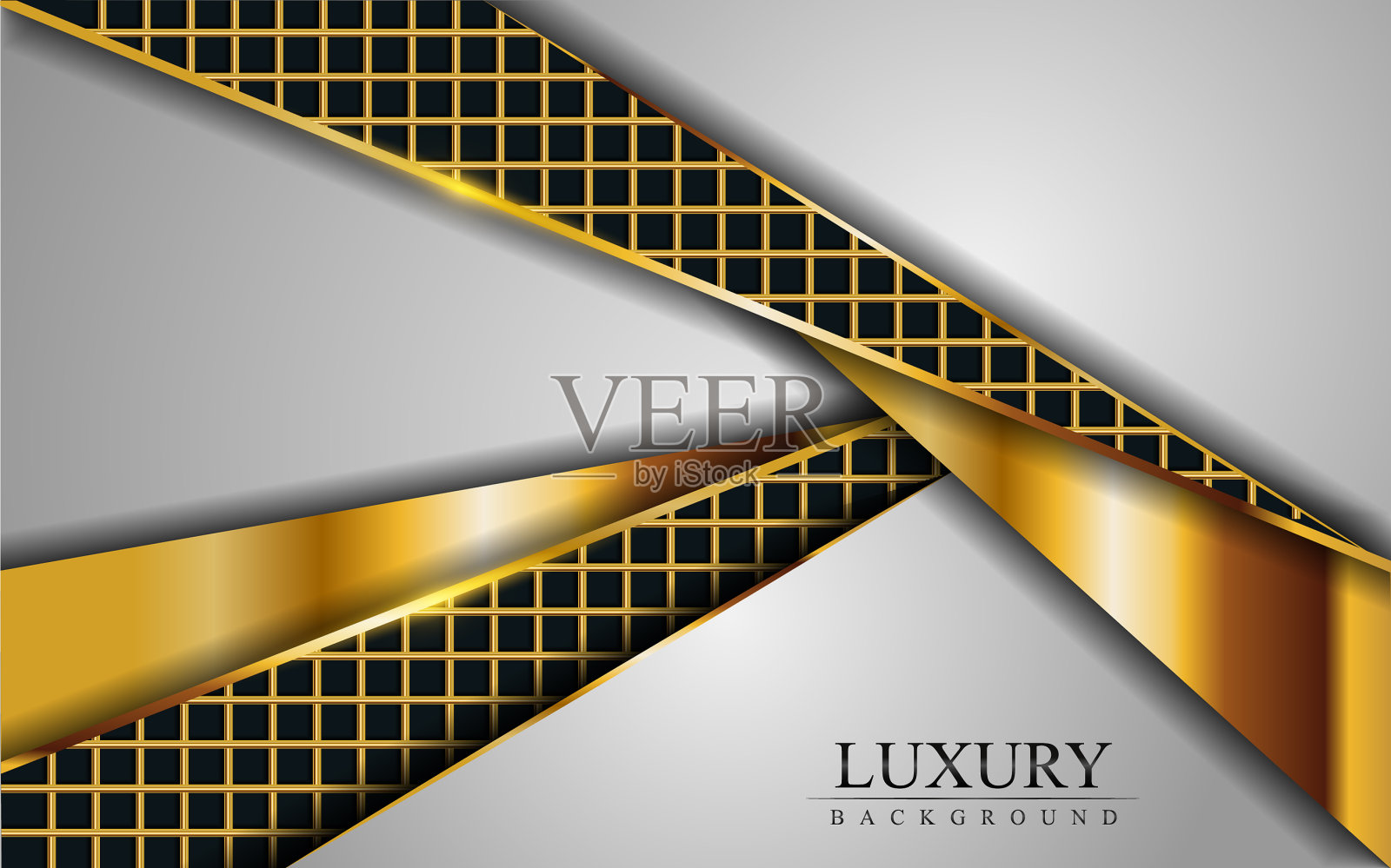 现代的浅灰色背景与优雅的金色插画图片素材