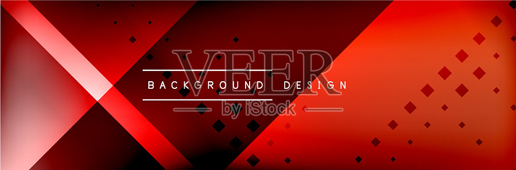 抽象背景-正方形和线条插画图片素材