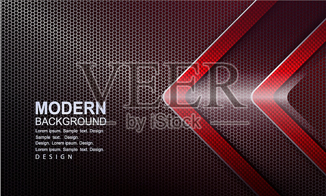 深粉色网格设计与光泽纹理红色插画图片素材