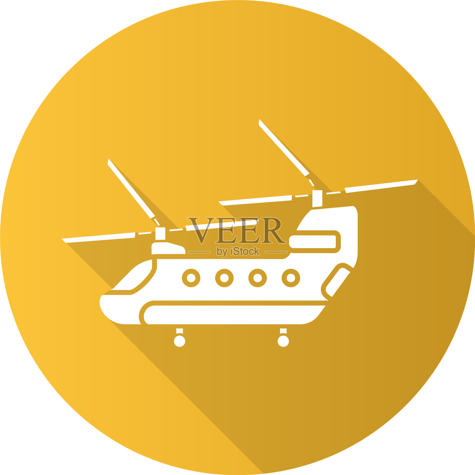 军用直升机平面设计长影字形设计元素图片