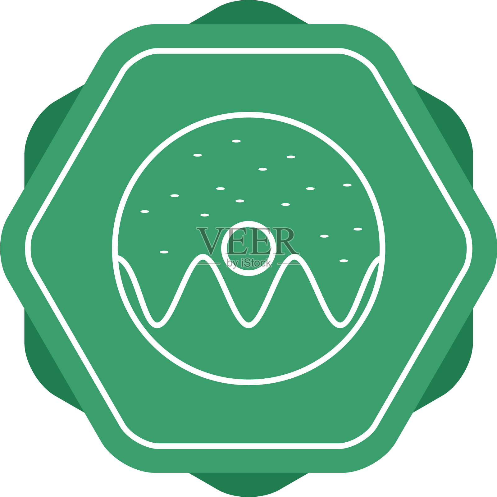 美丽的甜甜圈撒线图标插画图片素材