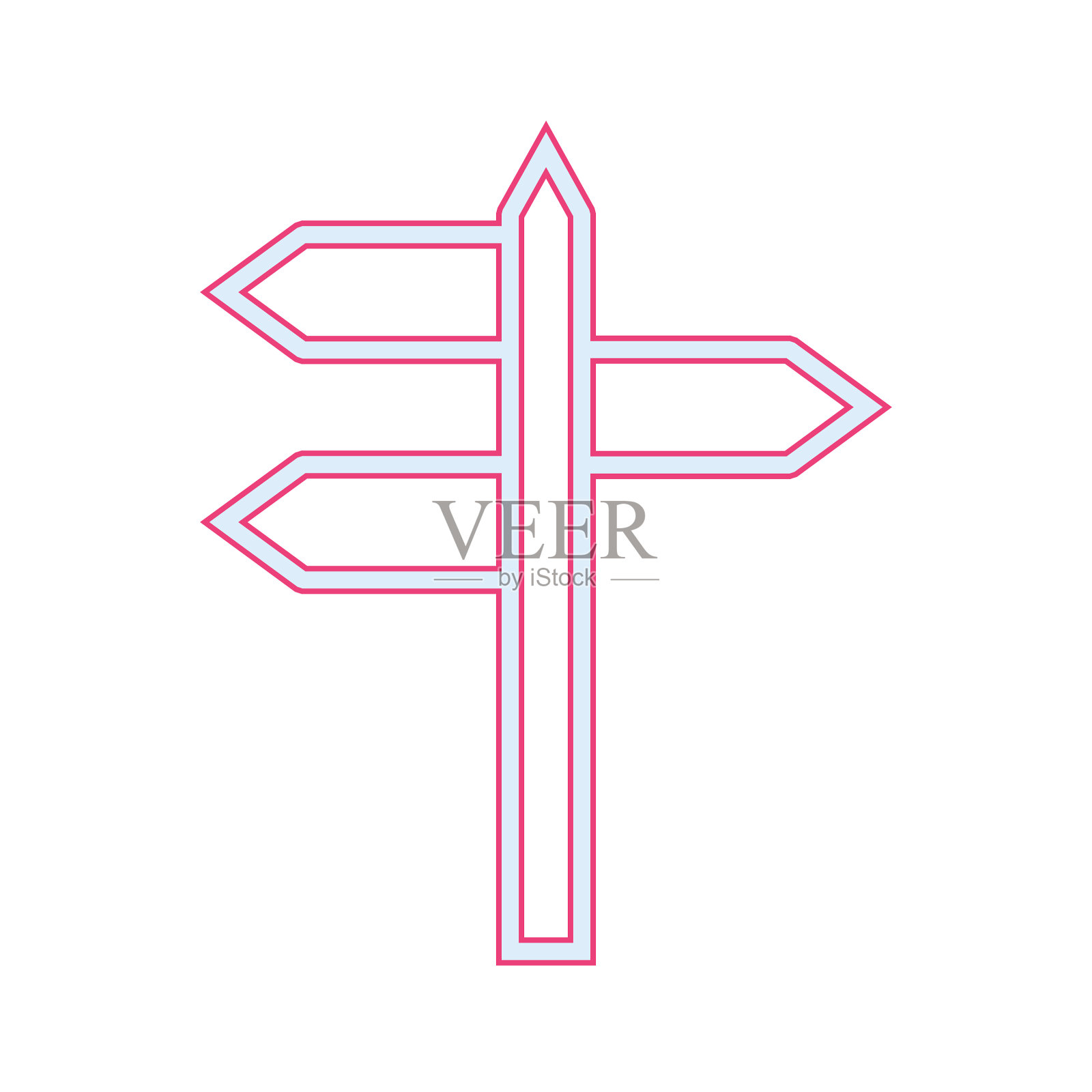 漂亮的方向箭头线图标插画图片素材