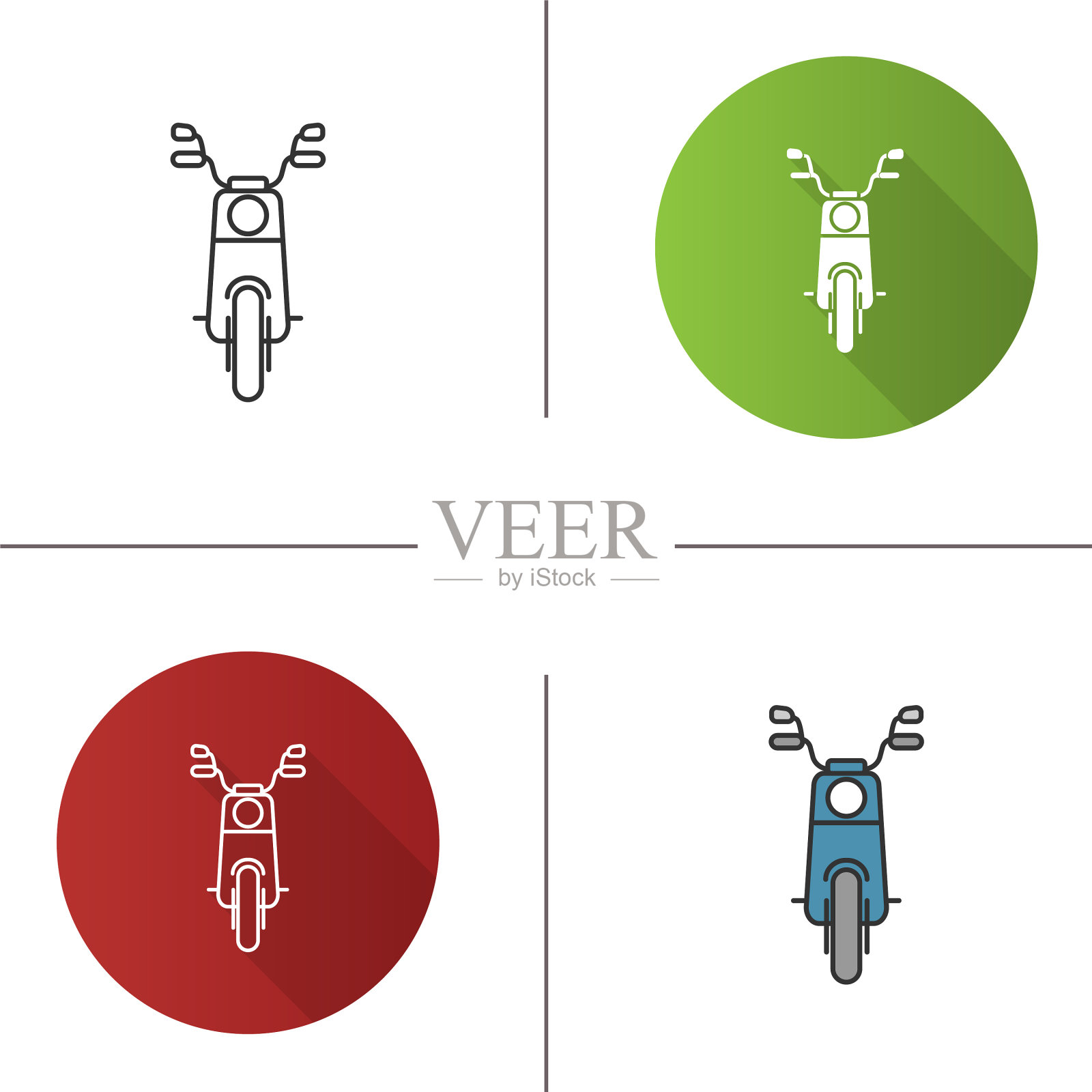 滑板车在前视图图标图标素材