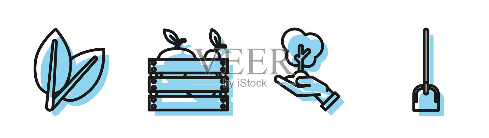 26、立行树在手环保插画图片素材