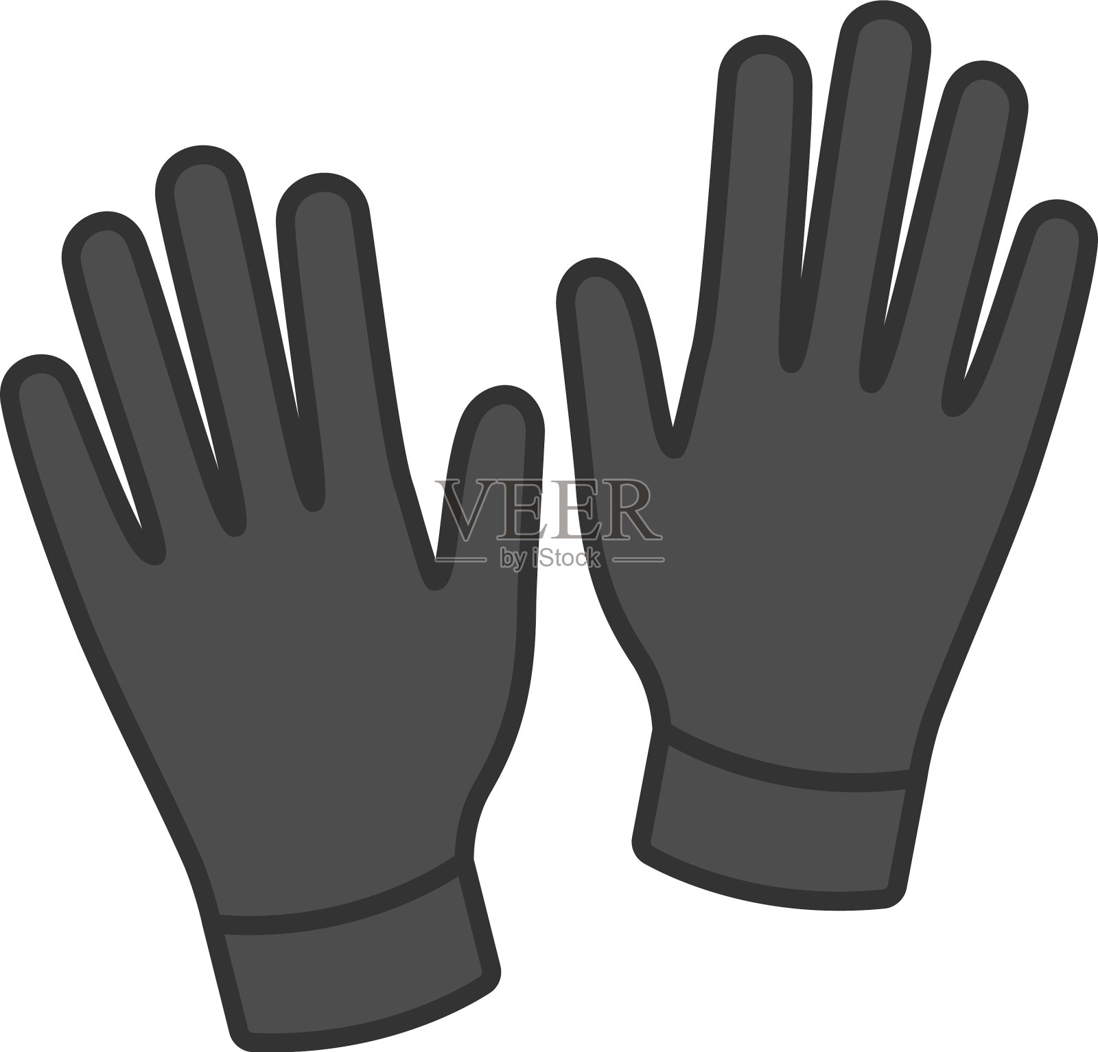 医用或家用手套颜色图标设计元素图片