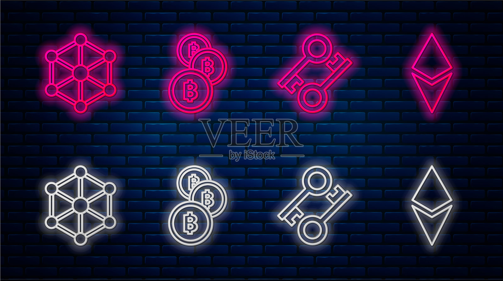 加密货币比特币插画图片素材