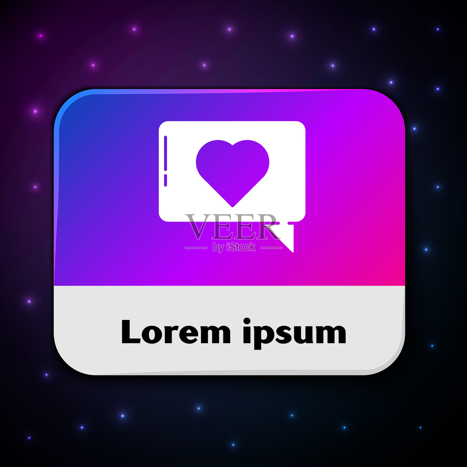 白色像和心图标孤立在黑色图标素材