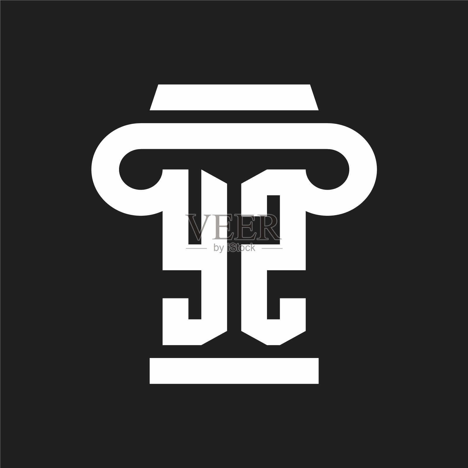 Yz标志用柱头图案样式设计模板插画图片素材