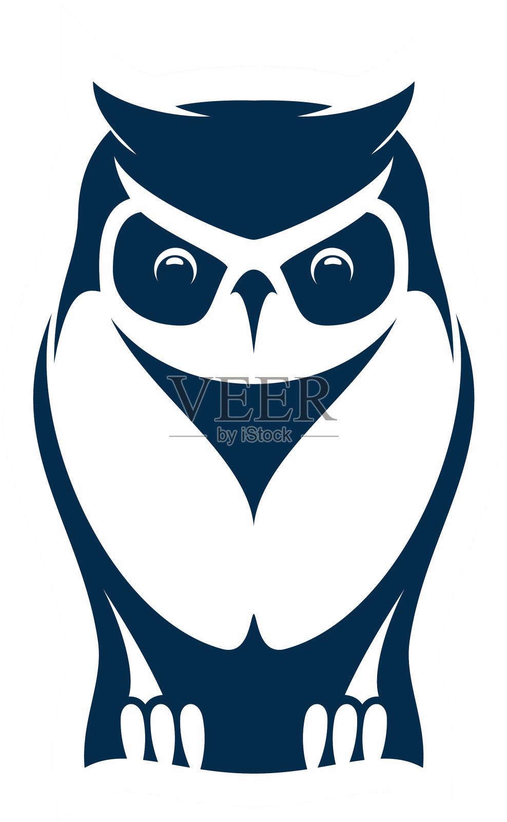 猫头鹰聪明的鸟孤立的有羽毛的动物吉祥物设计元素图片