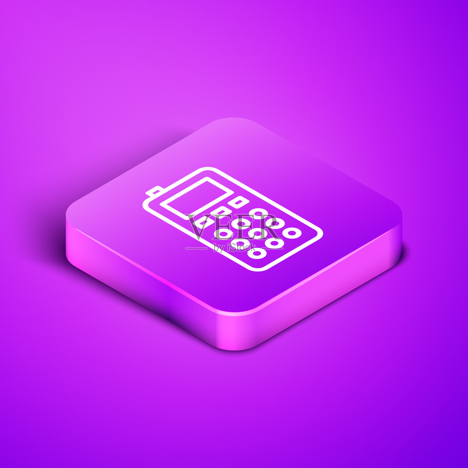 等距线遥控图标隔离开插画图片素材