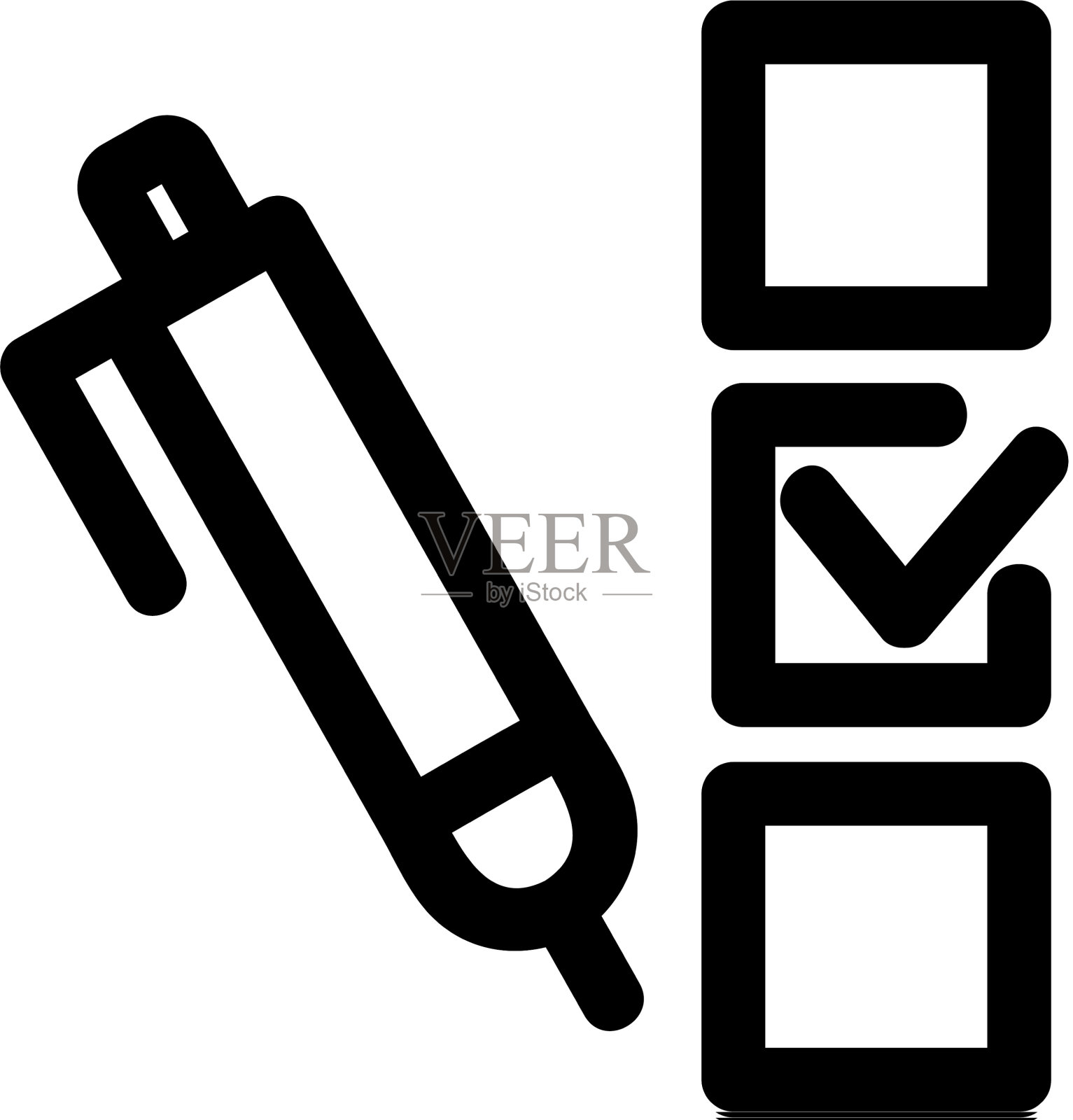 填写问卷是一种象征插画图片素材