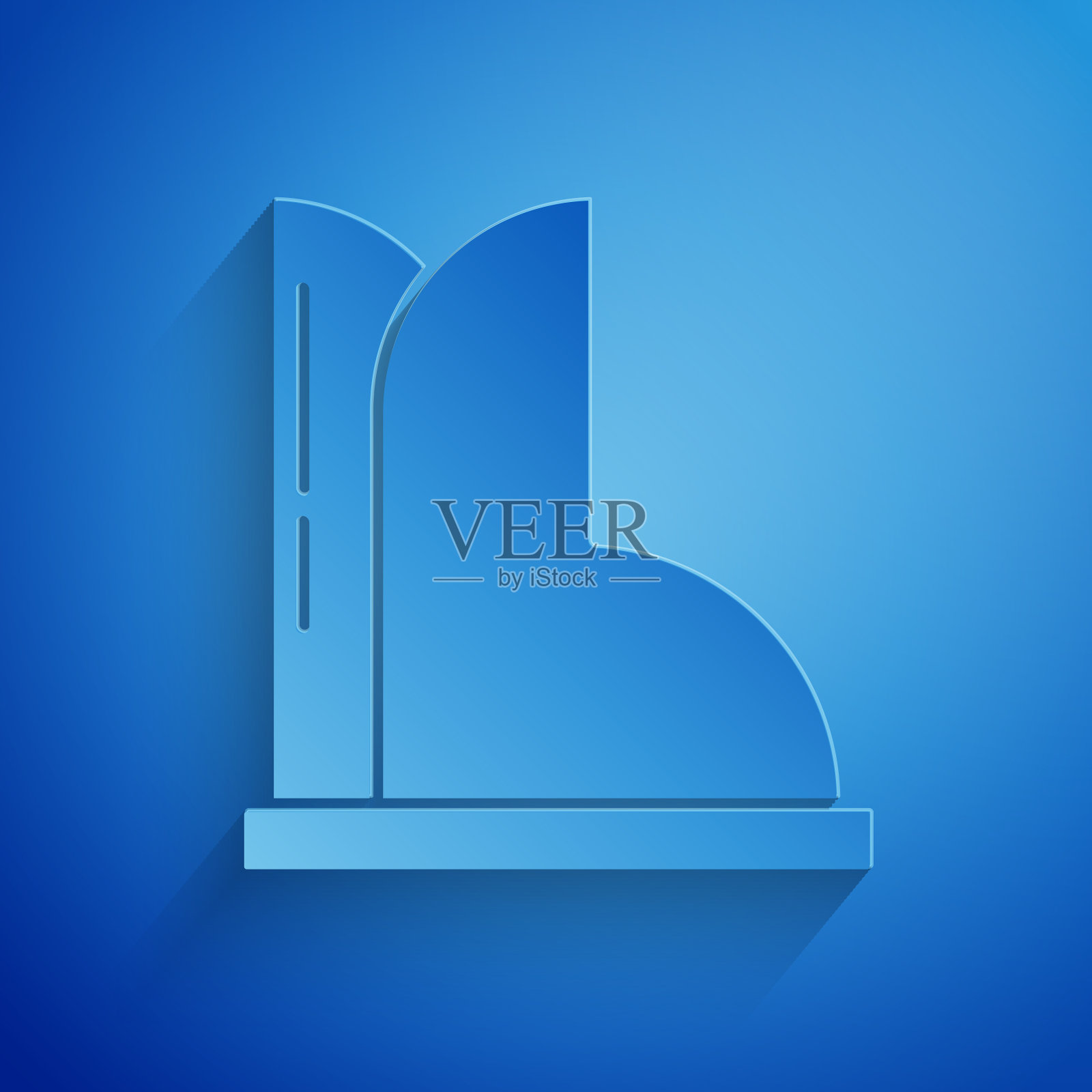 纸切水橡胶开机图标隔离上插画图片素材