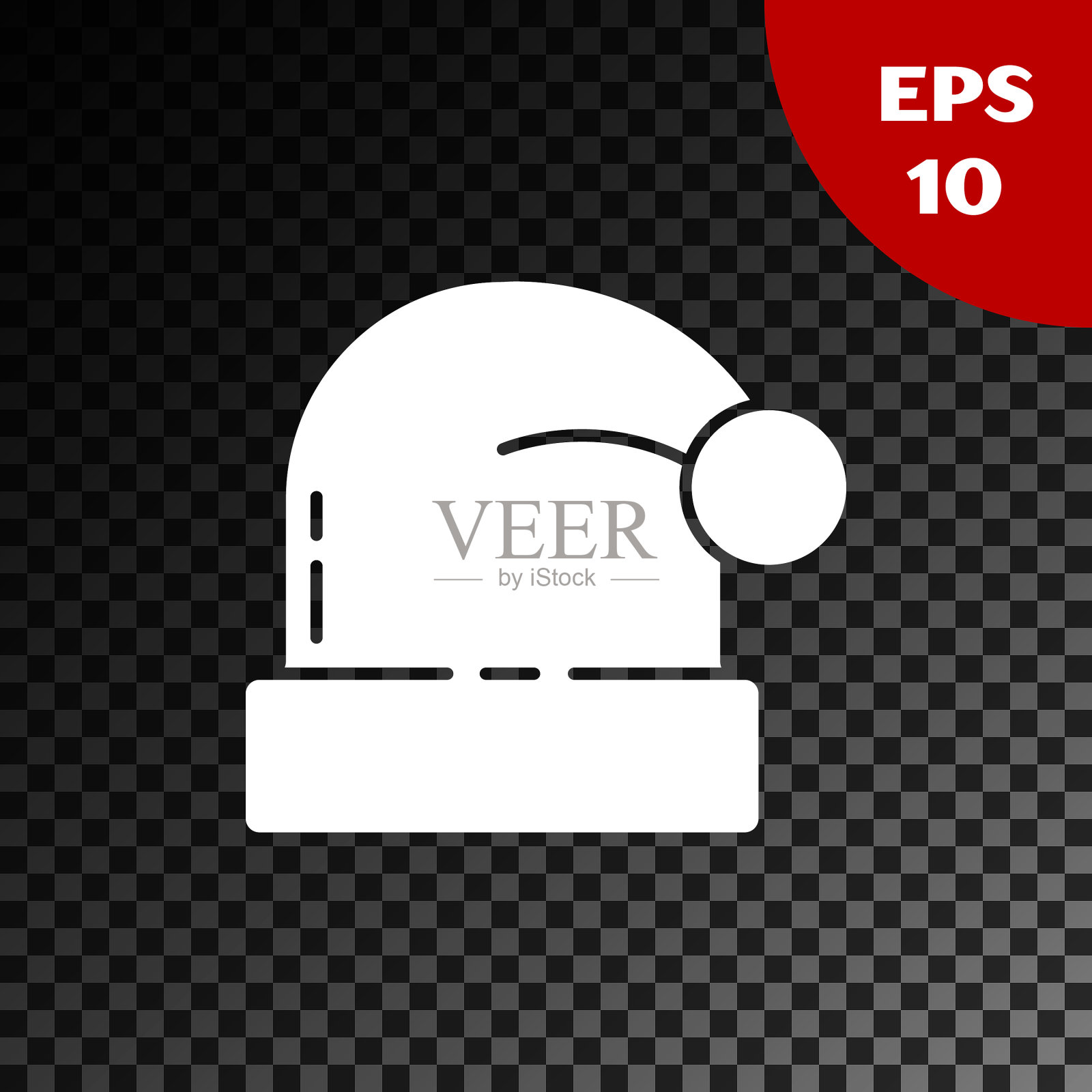 白色的圣诞老人帽孤立上的图标插画图片素材