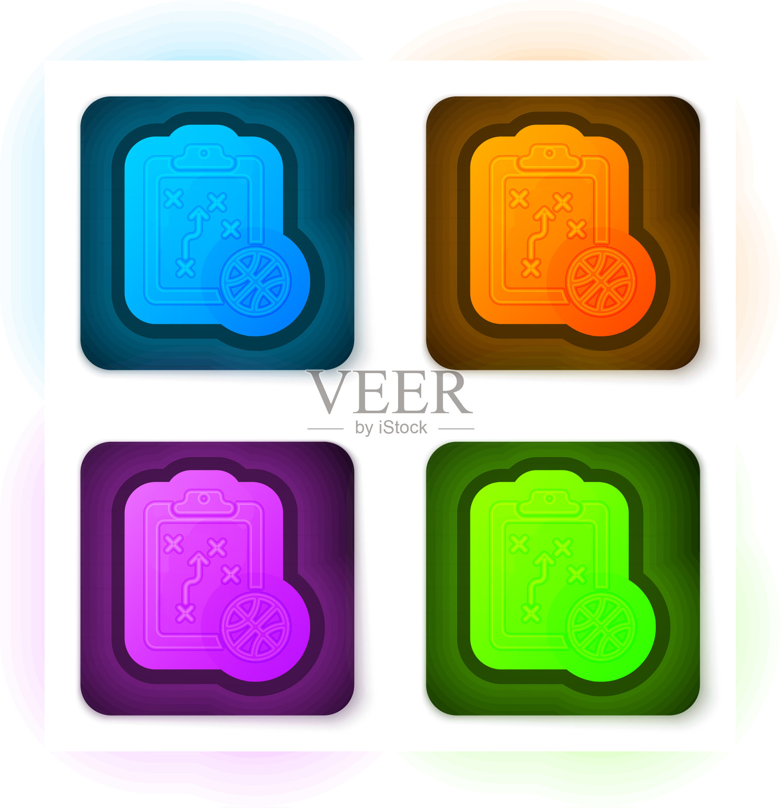 发光霓虹灯规划战略概念图标图标素材