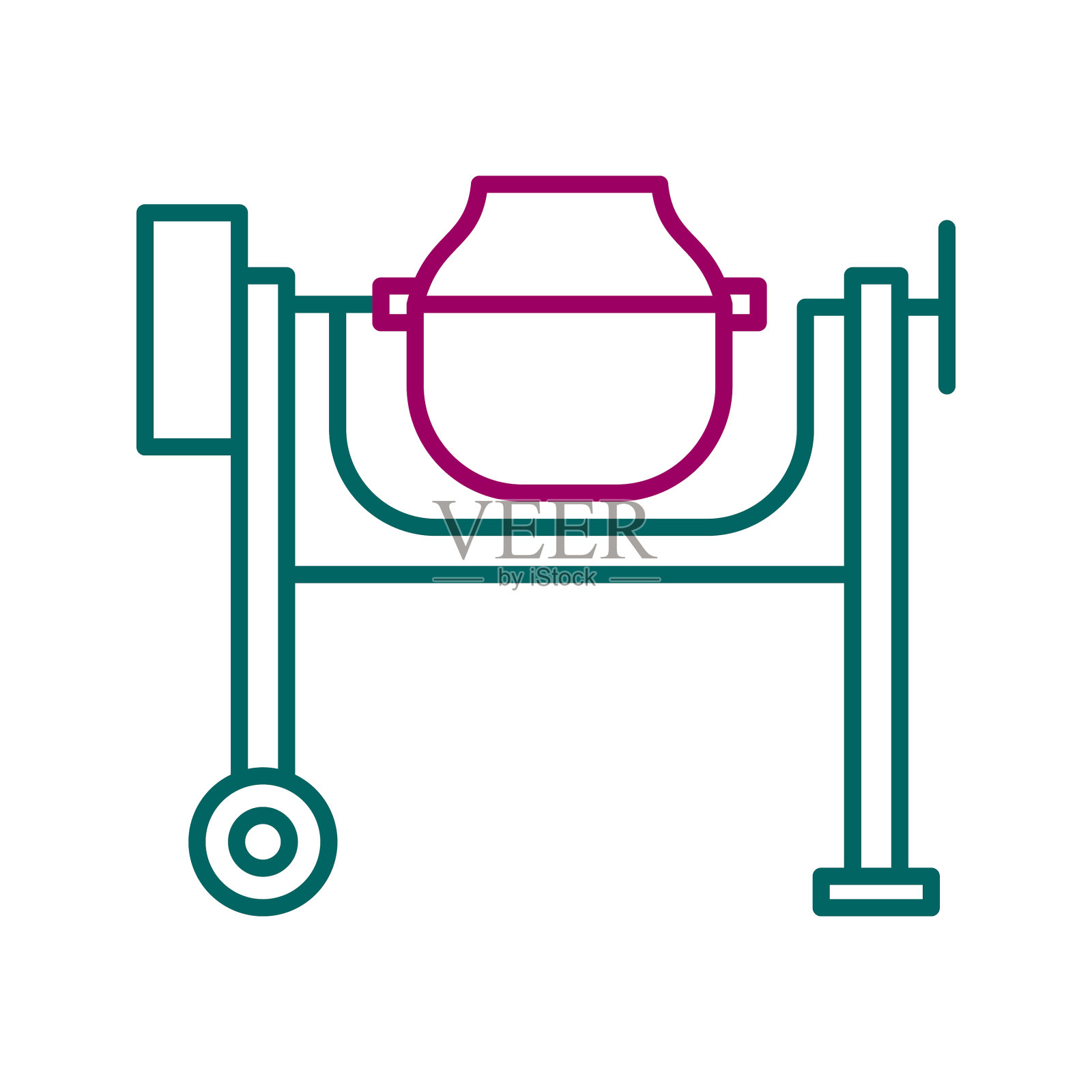 美丽的混合器线图标插画图片素材