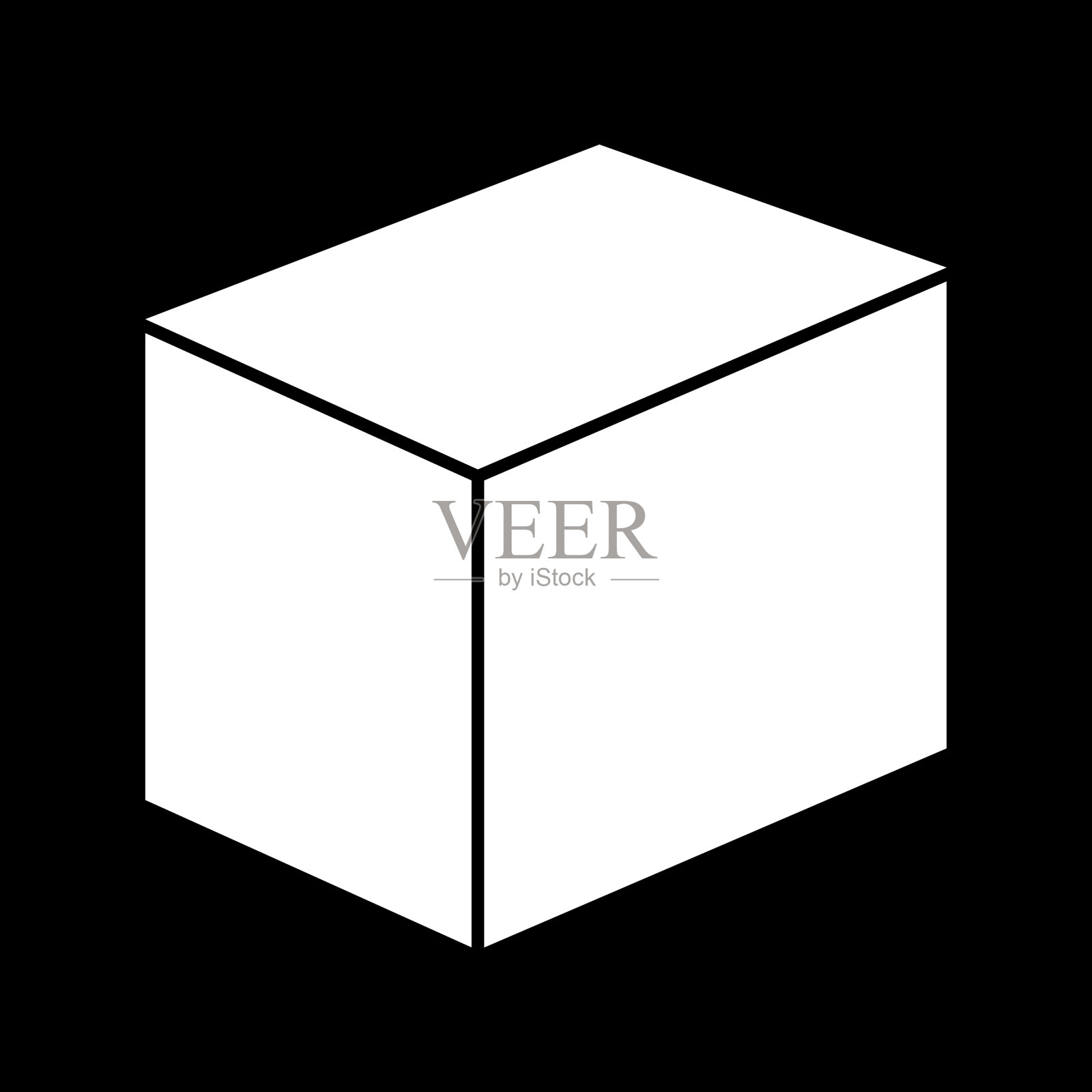 美丽的立方体字形图标插画图片素材