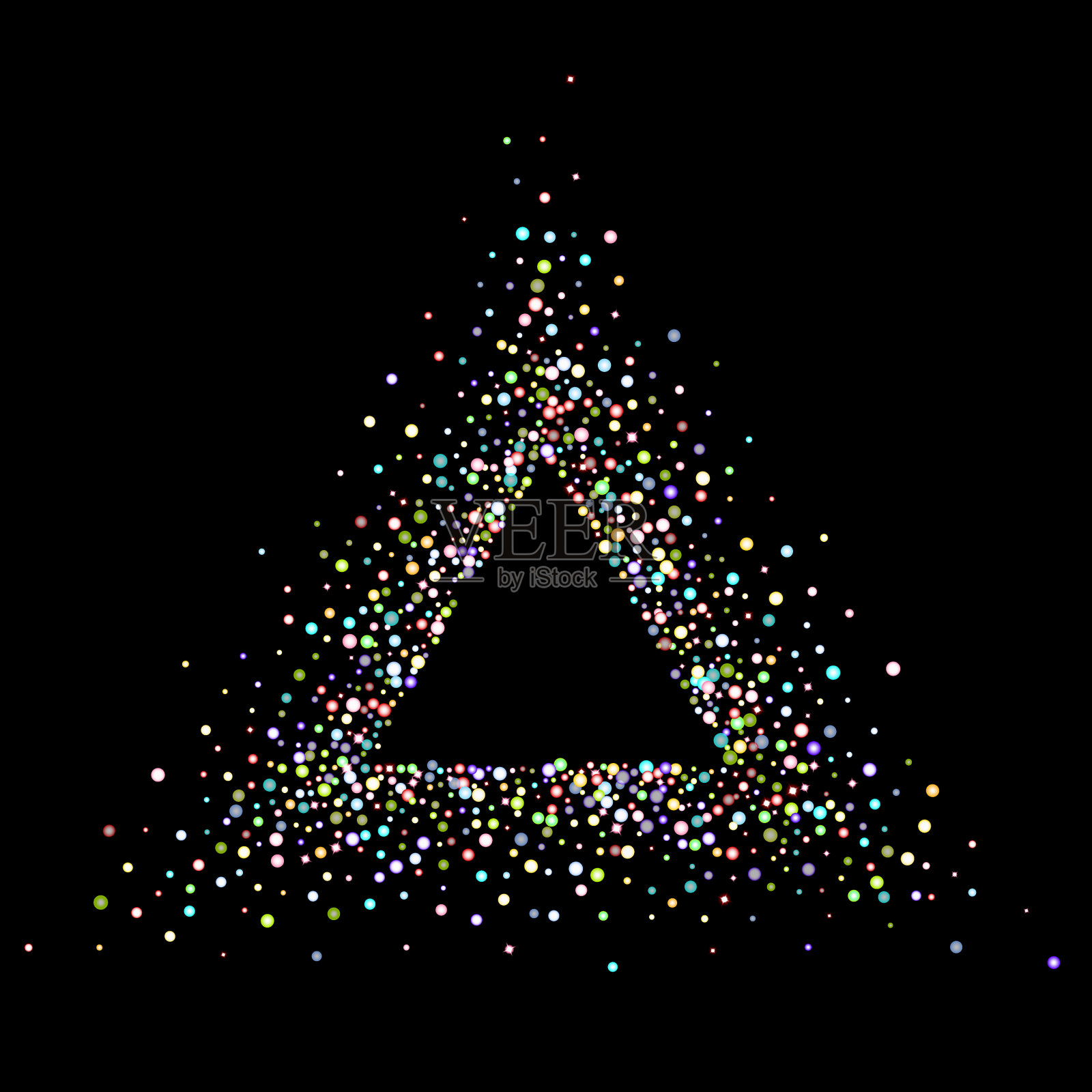 闪光的彩虹全息闪光纸屑插画图片素材