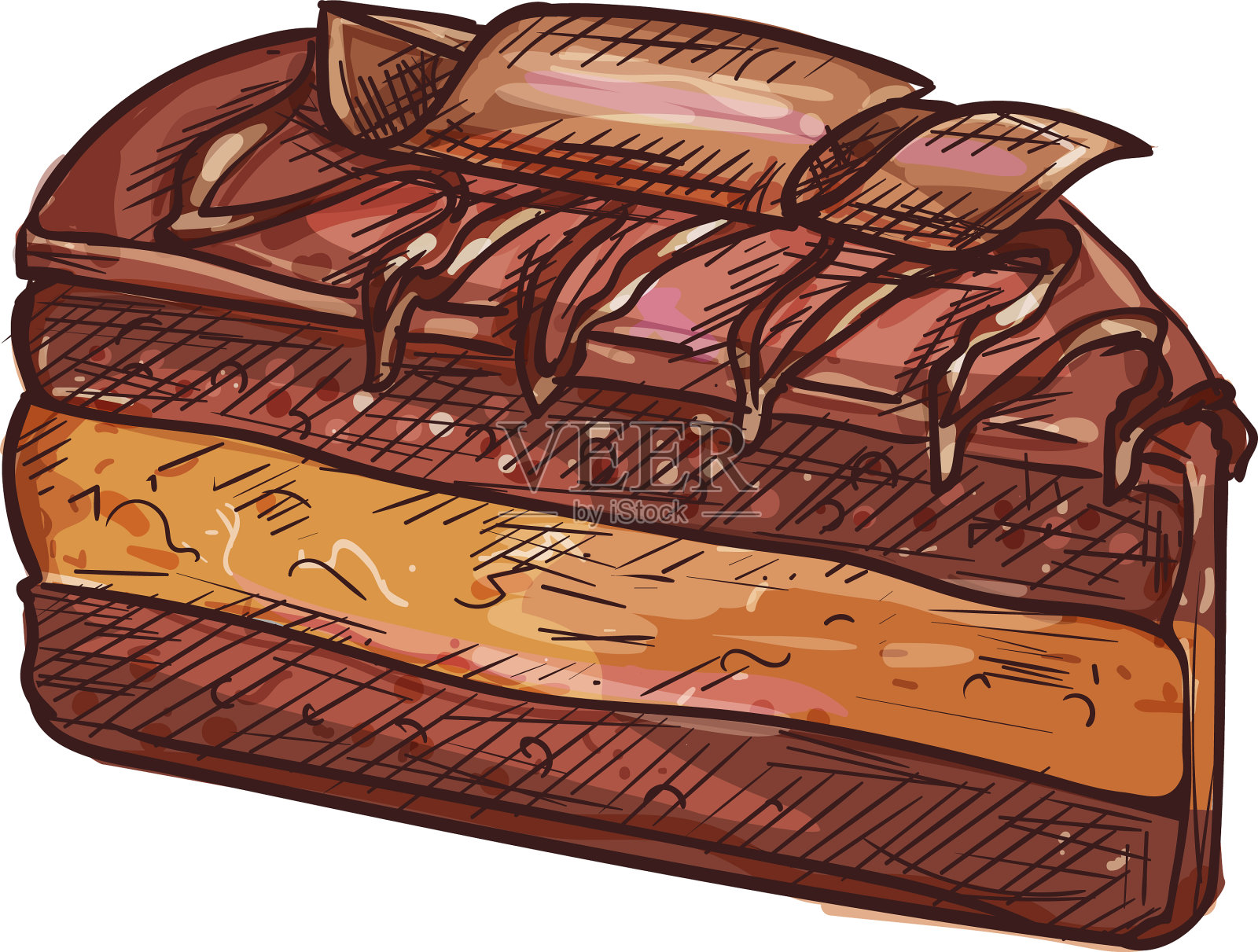 甜食隔离巧克力块蛋糕设计元素图片