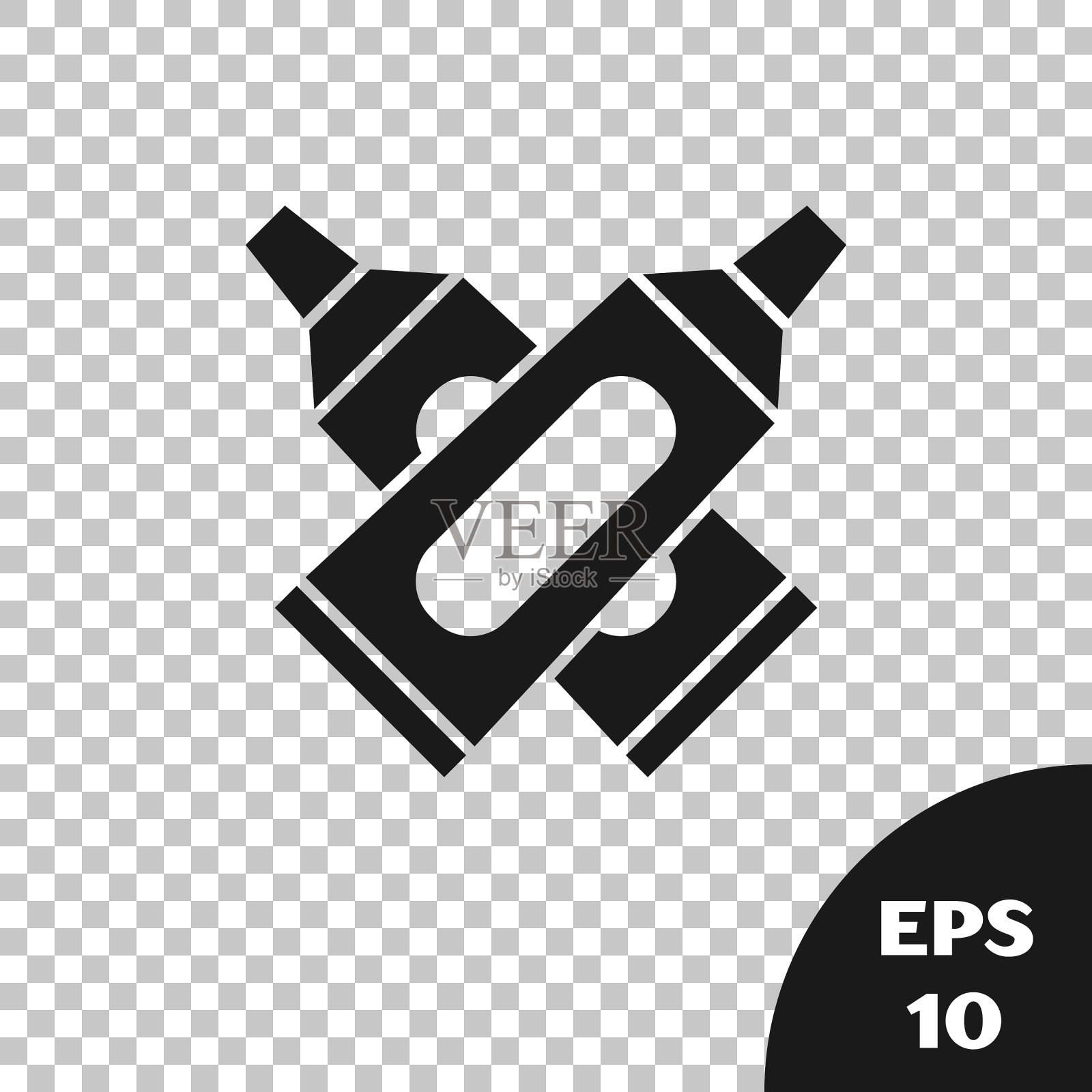 黑色交叉管牙膏图标隔离图标素材