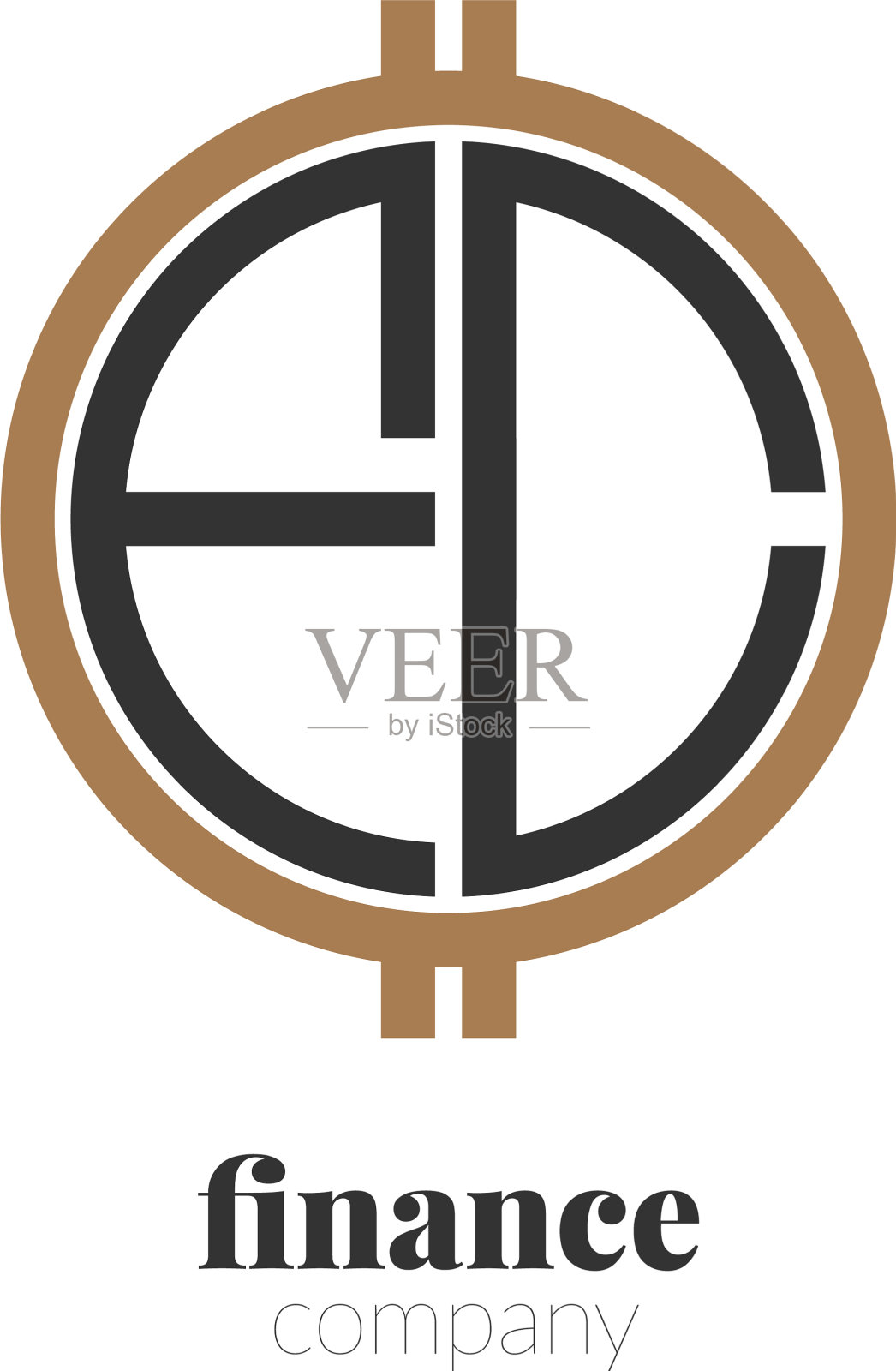 首字母fc财务创意logo设计插画图片素材