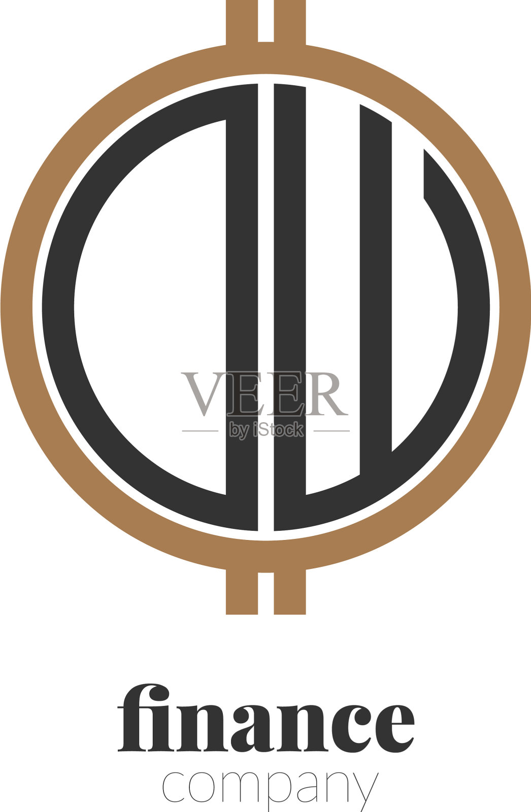 首信dw财务创意logo设计插画图片素材