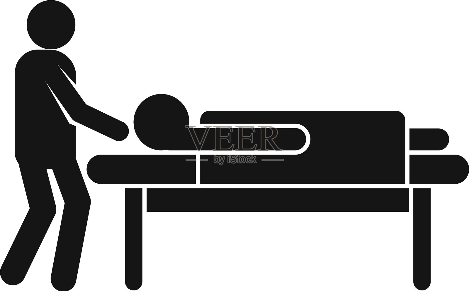 医院护士护理图标简约风格设计元素图片