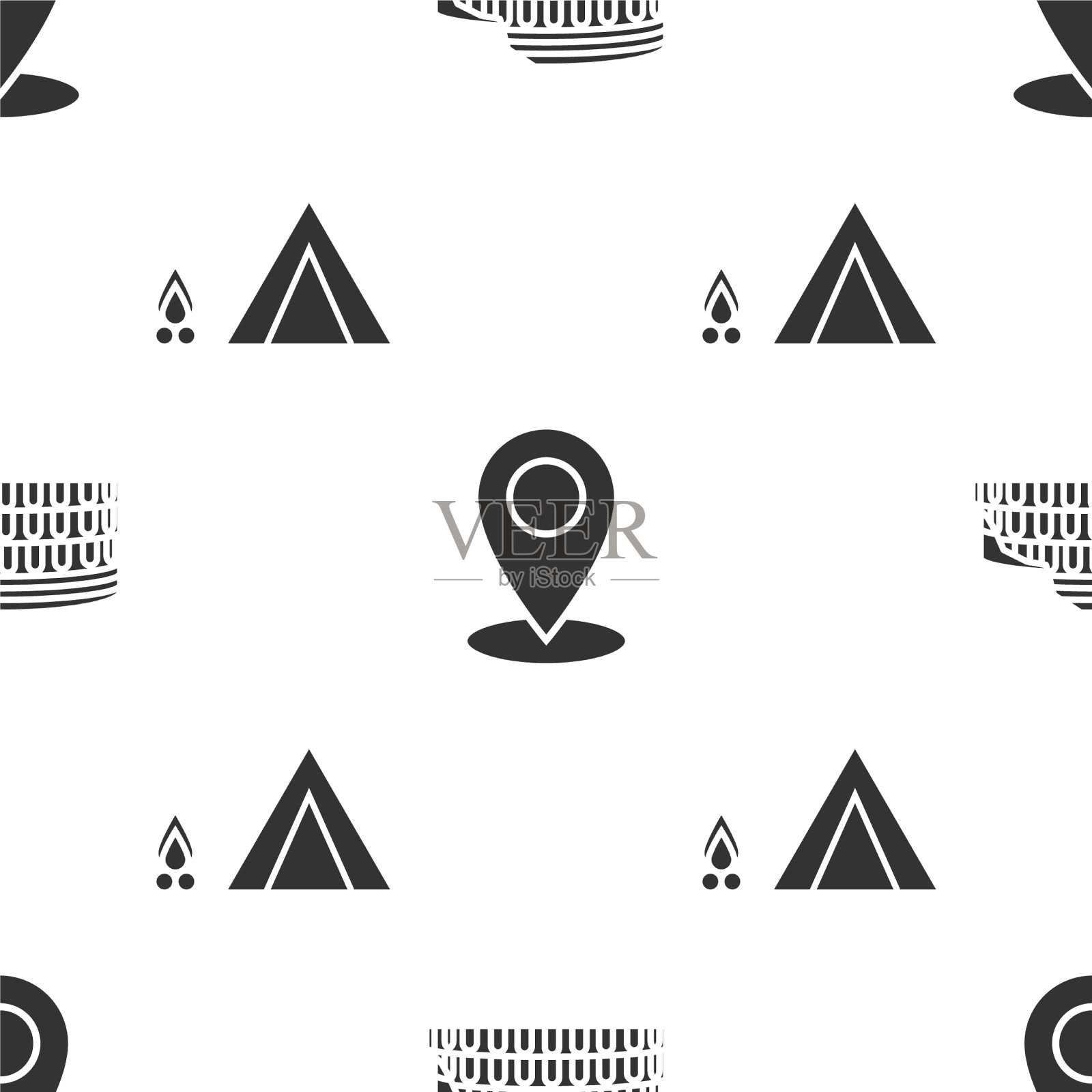 在意大利罗马设置竞技场地图徽章和游客图标素材