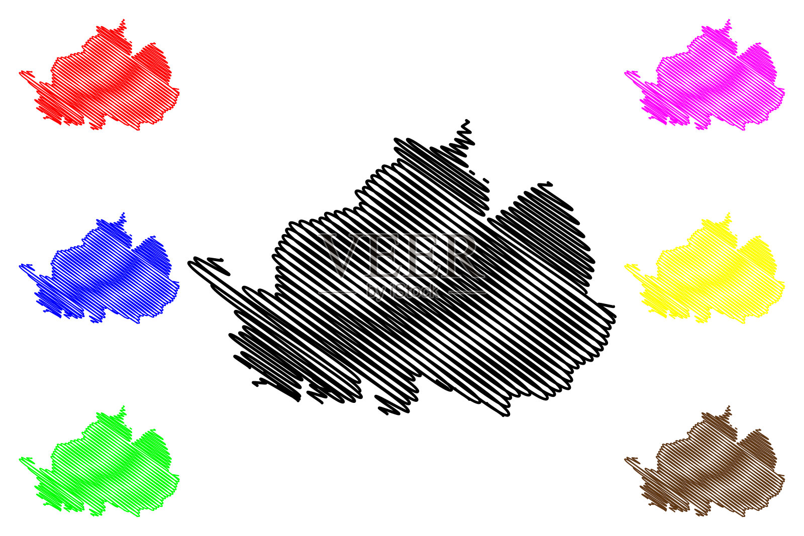 Cidra市地图插画图片素材