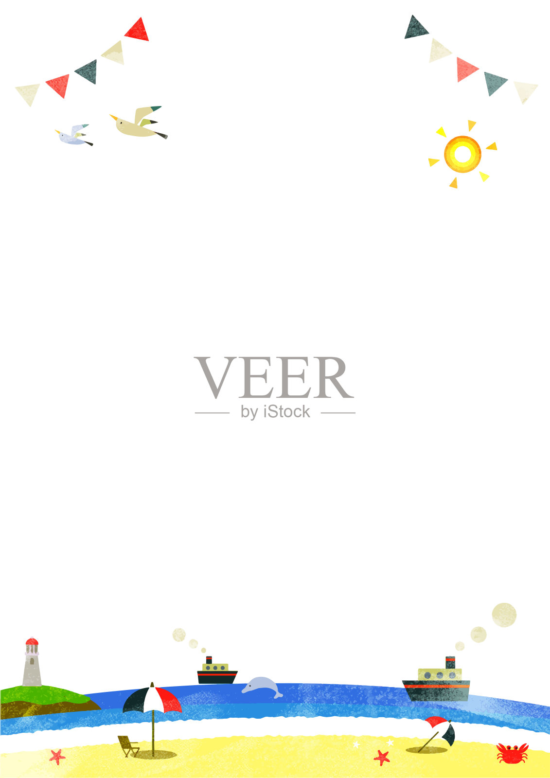 海洋背景插画图片素材