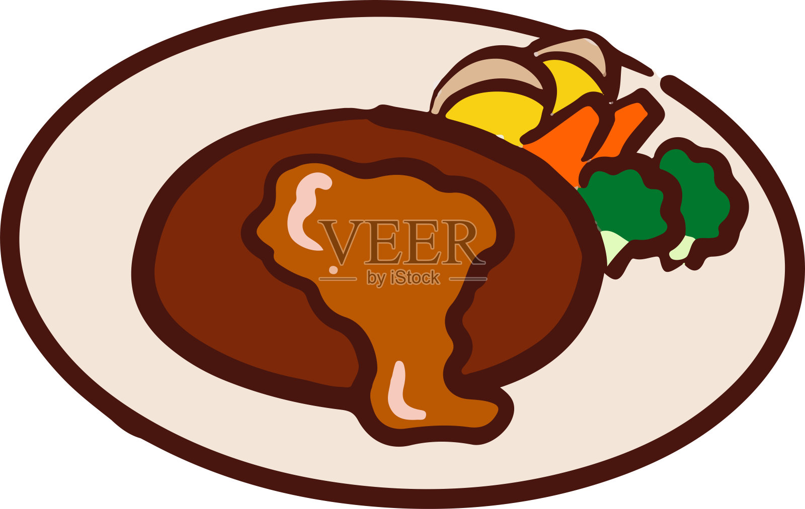 汉堡牛排设计元素图片