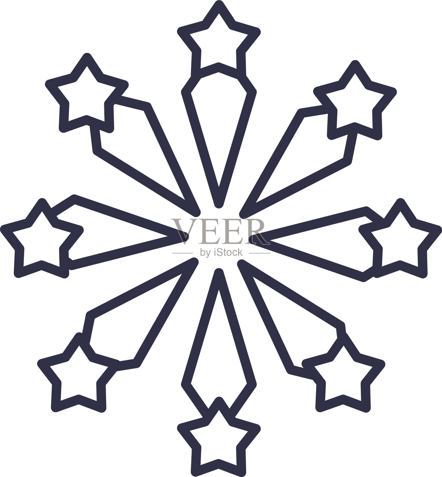 孤星烟火设计设计元素图片