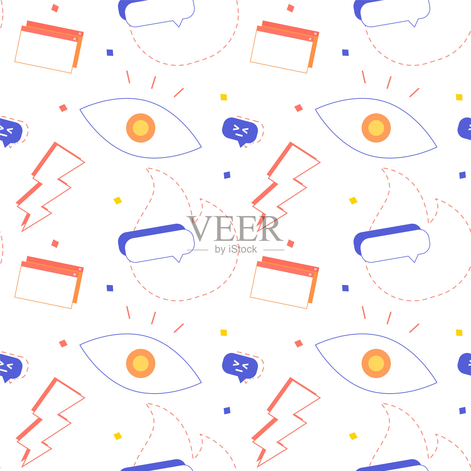 亮线形无缝图案插画图片素材