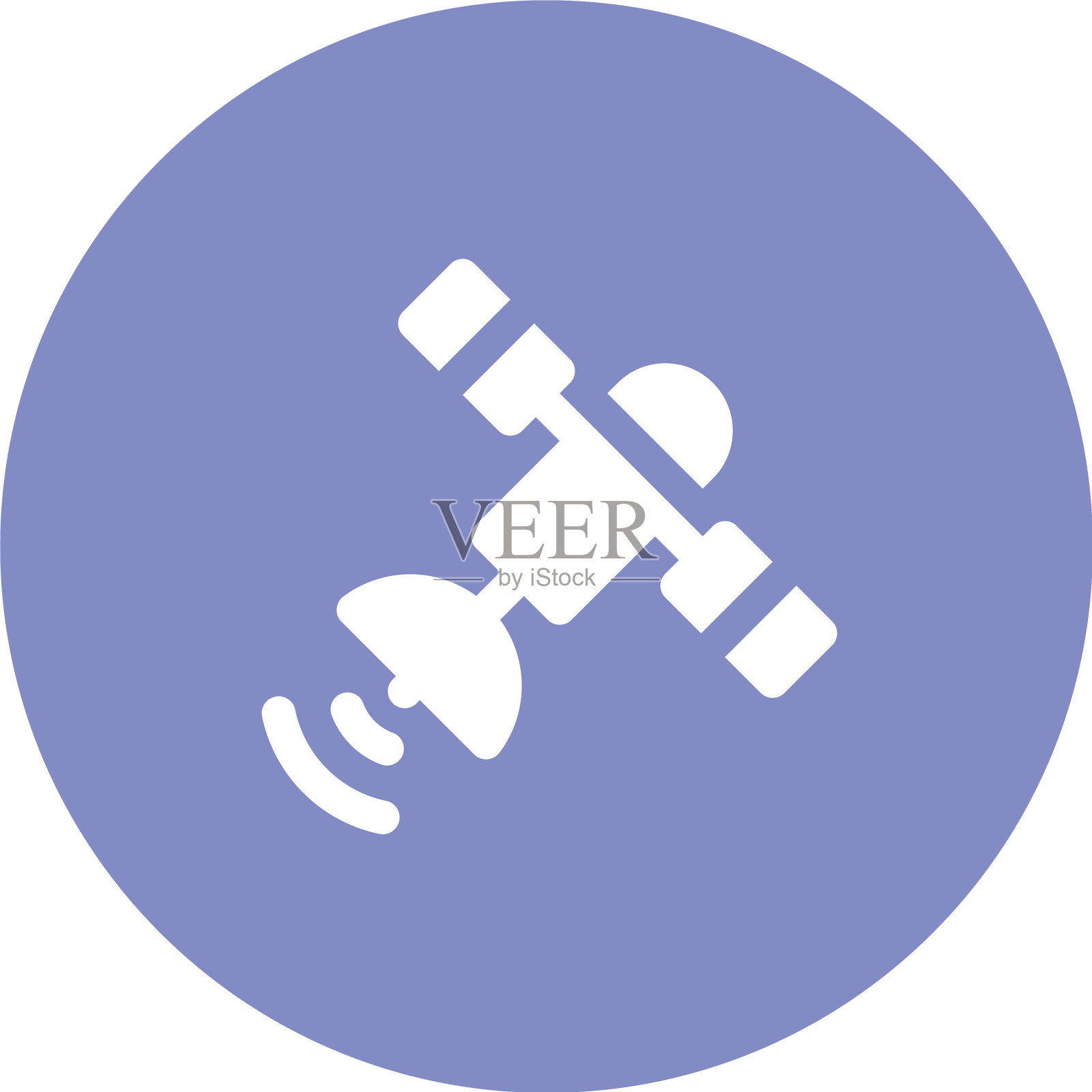 卫星图标平面孤立的标志符号股票图标素材