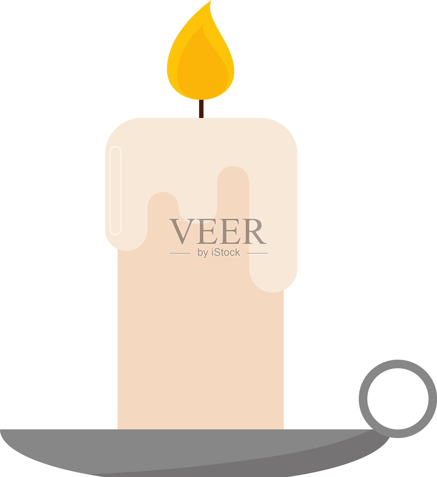 孤立的蜡烛图标插画图片素材