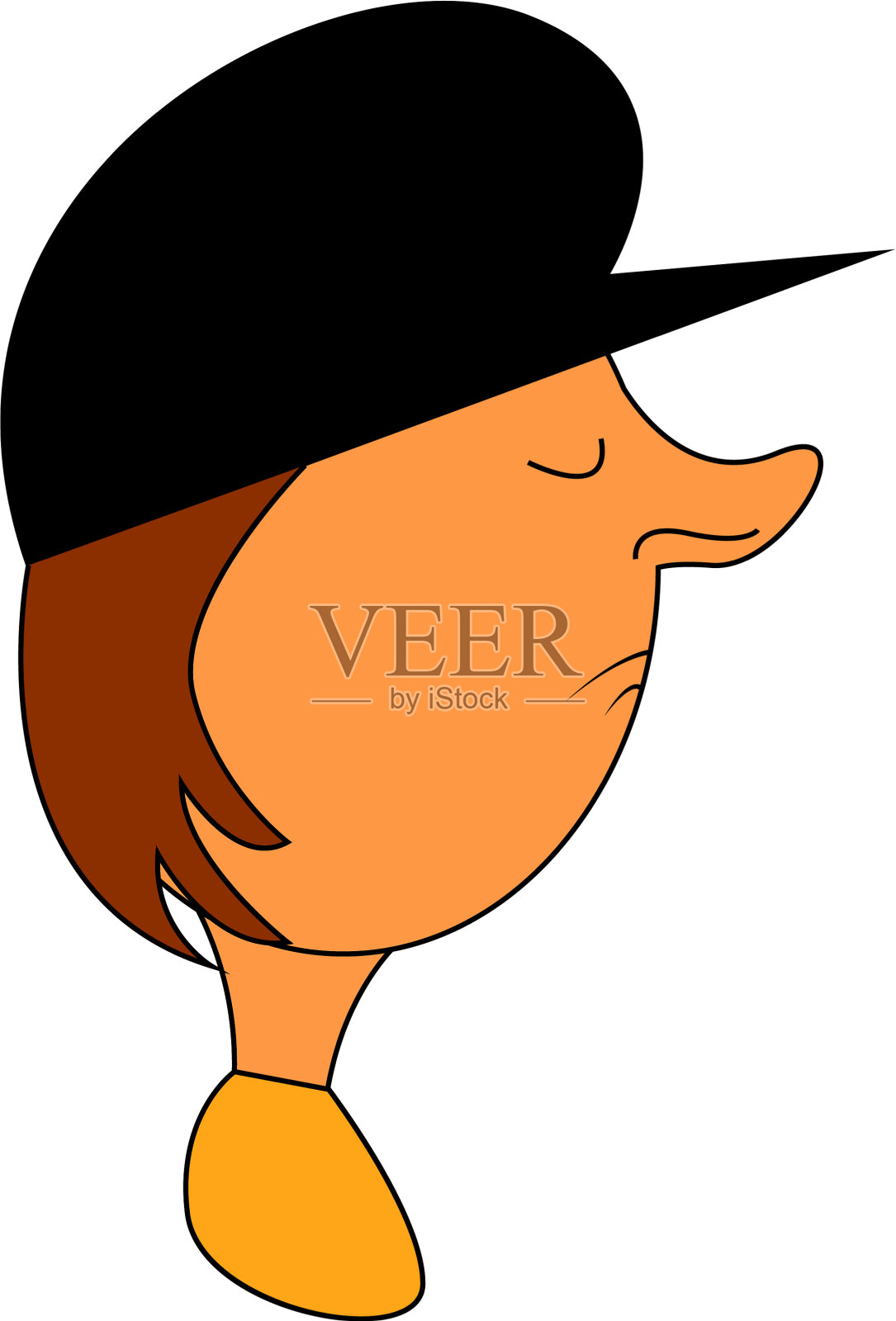 戴黑帽子或黑颜色的男人设计元素图片