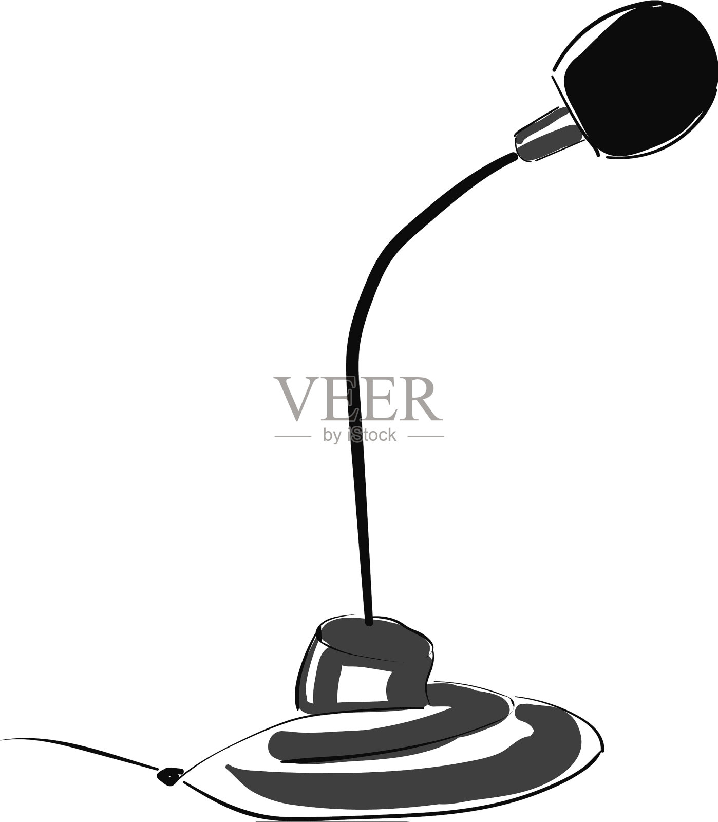 圆形麦克风或彩色设计元素图片