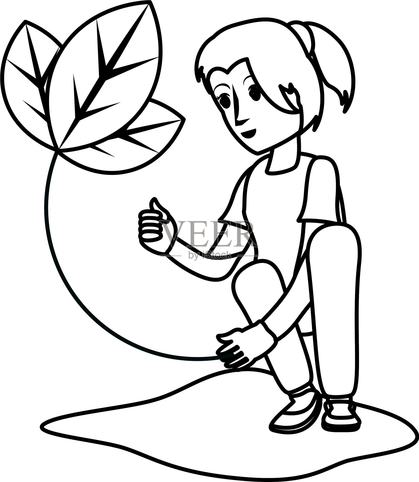 孤立头像女性设计插图设计元素图片