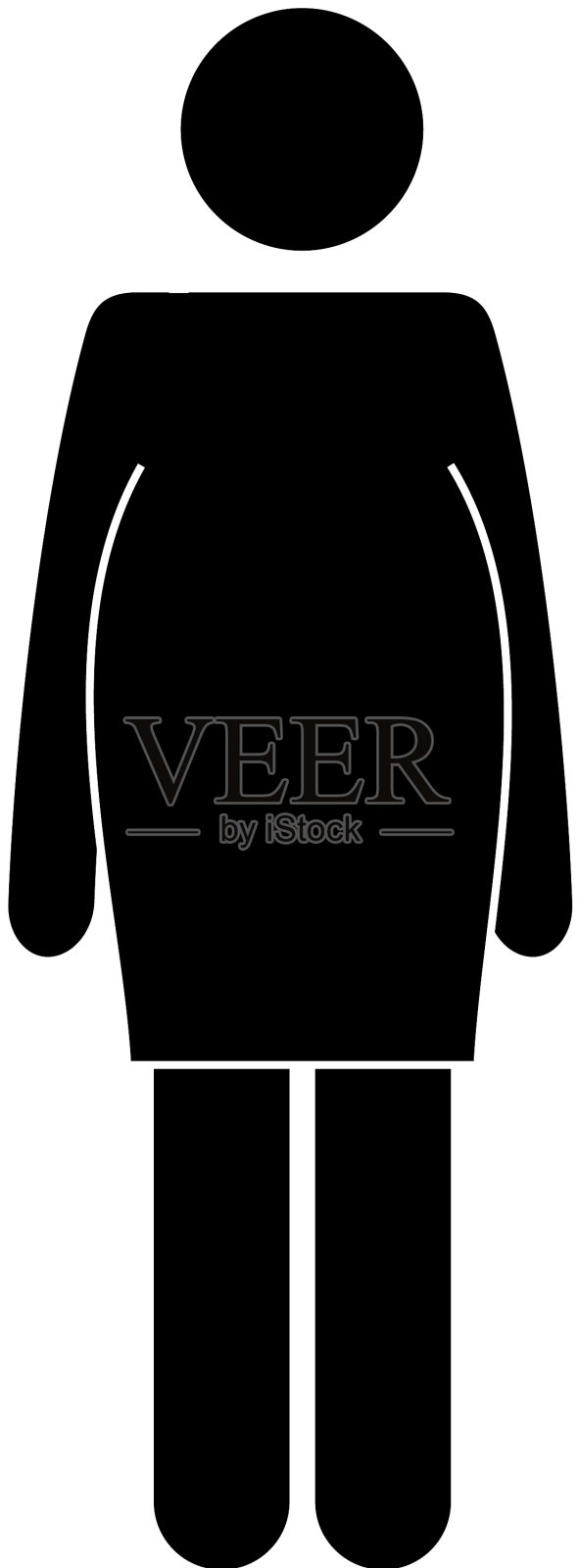 孕妇身材轮廓设计元素图片