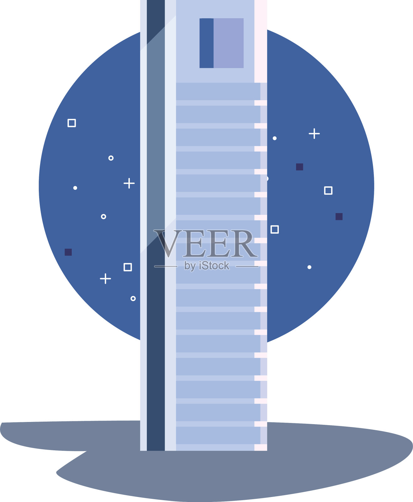 未来建筑城市塔图标设计元素图片