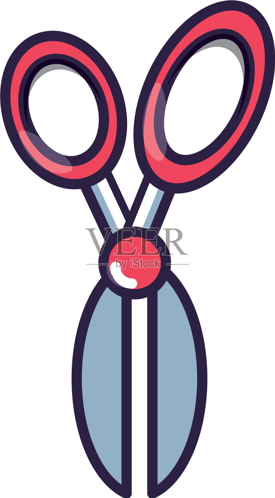 剪子工具隔离图标设计元素图片