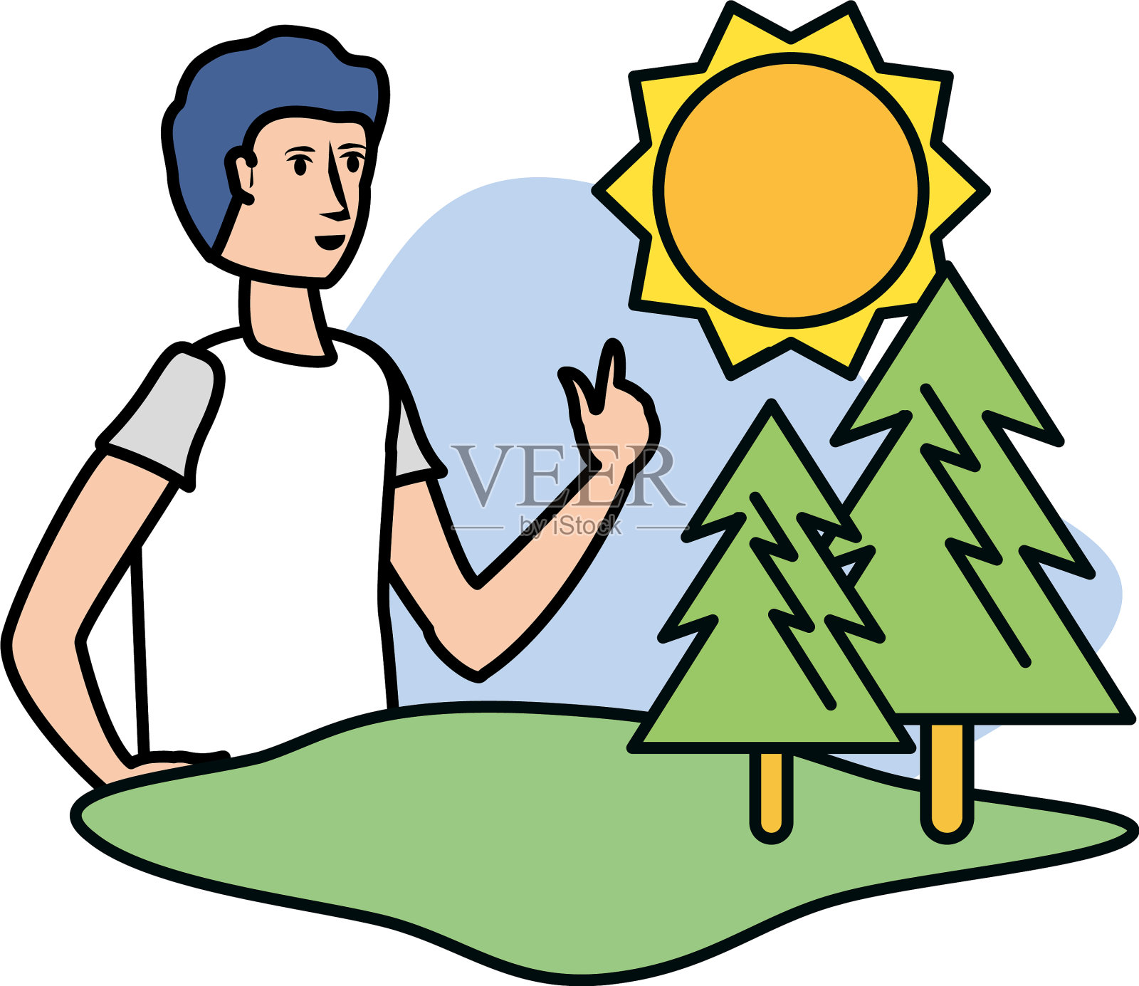 有树设计的阿凡达人设计元素图片