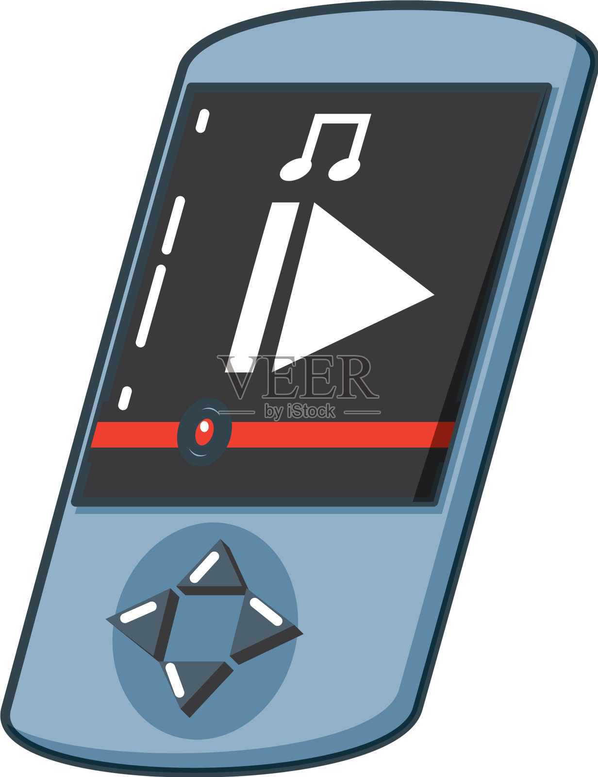 音乐播放器设备孤立图标设计元素图片