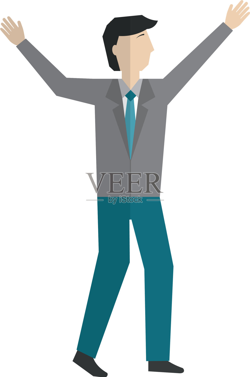 商人庆祝头像设计元素图片