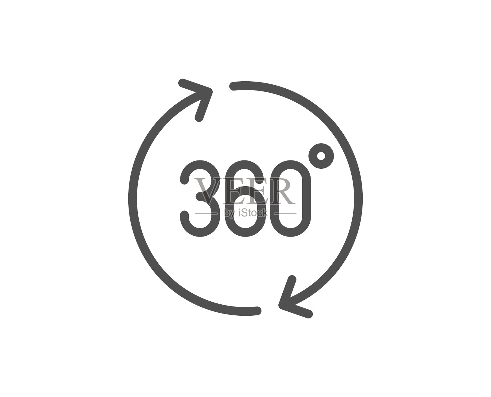 360度线图标vr仿真标志设计元素图片